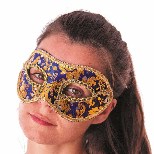 Masque Carnaval de Venise bleu et or,Farfouil en fÃªte,Masques