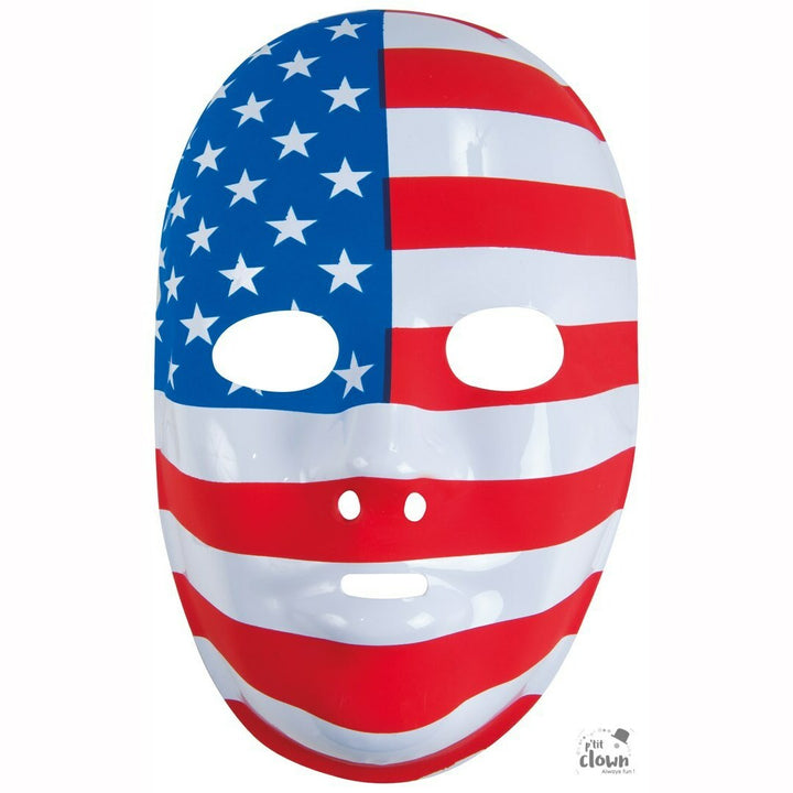 Masque drapeau américain en plastique,Farfouil en fÃªte,Masques