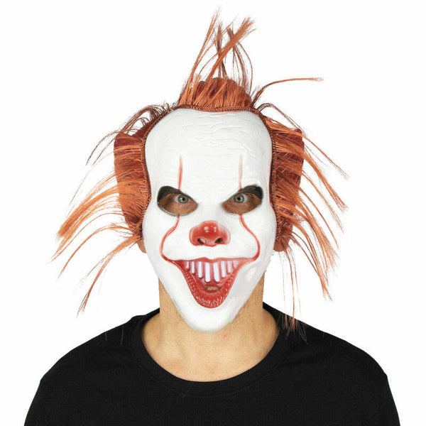 Masque en plastique clown ça cauchemardesque avec cheveux,Farfouil en fÃªte,Masques