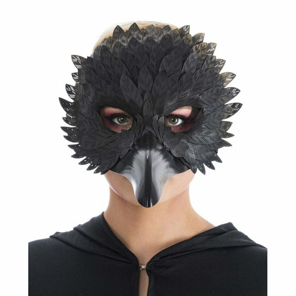 Masque peste noire avec plumes simili-cuir,Farfouil en fÃªte,Masques