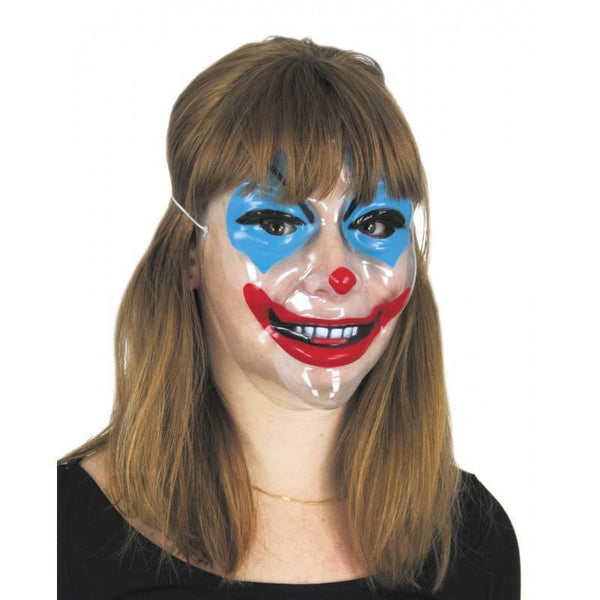 Masque transparent clown Halloween,Farfouil en fÃªte,Masques