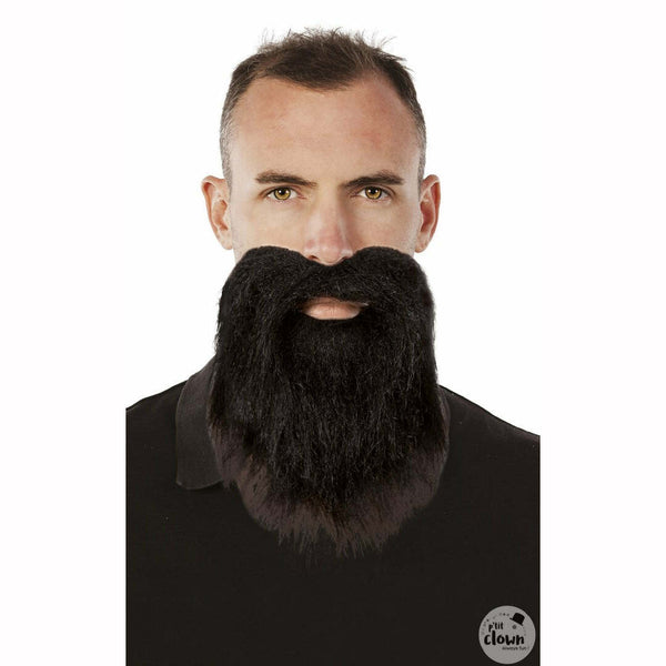Moustache + barbe raide noire,Farfouil en fÃªte,Moustaches, barbes