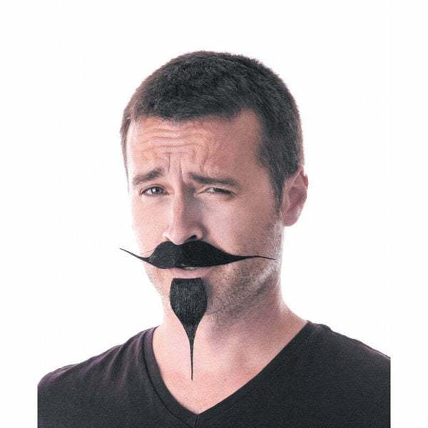 Moustache noire mousquetaire + bouc,Farfouil en fÃªte,Moustaches, barbes