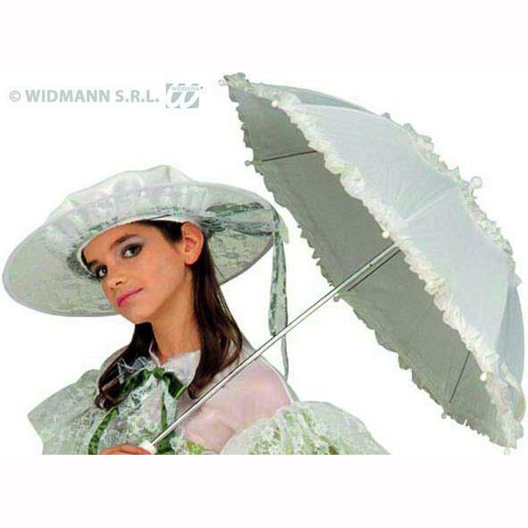 Ombrelle belle époque blanche 72 cm,Farfouil en fÃªte,Ombrelles et parapluies