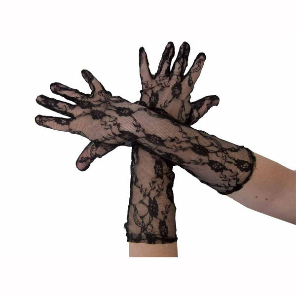 Paire de gants longs en dentelle - 40 cm,Farfouil en fÃªte,Gants