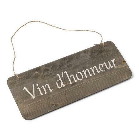 Pancarte en bois "Vin d'honneur" 25 x 10 cm,Farfouil en fÃªte,A definir