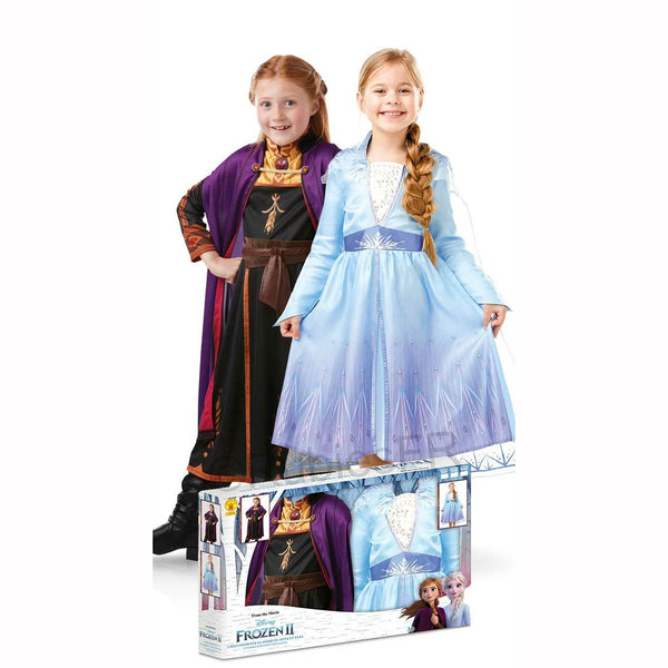 Panoplies 2 déguisements enfant classique Elsa et Anna La Reine des neiges 2™,Farfouil en fÃªte,Déguisements