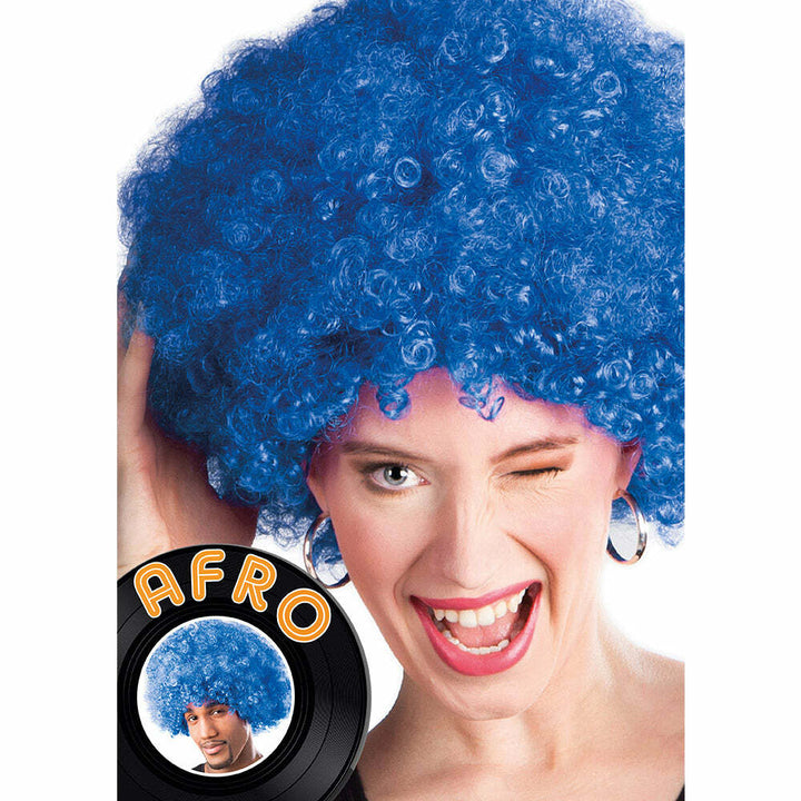 Perruque Afro bleue,Farfouil en fÃªte,Perruque