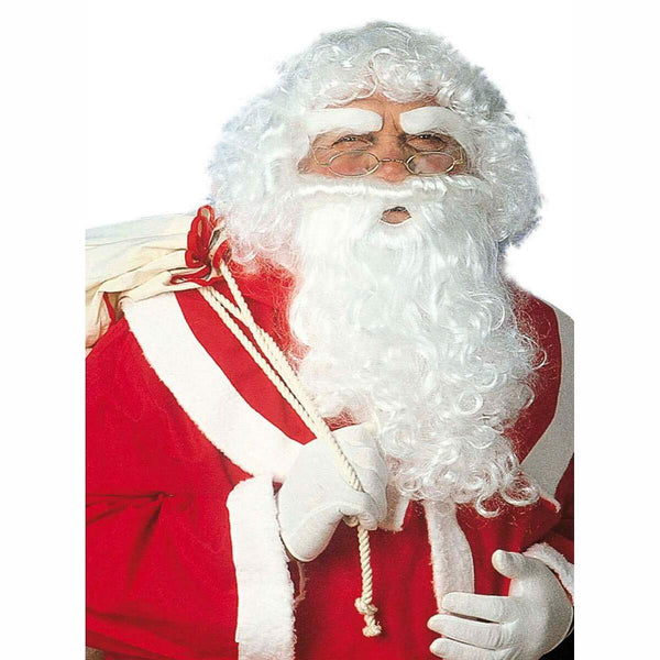 Perruque et Barbe de Père Noël avec sourcils,Farfouil en fÃªte,Perruque