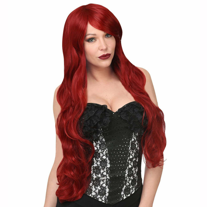 Perruque femme luxe longue rouge Dream Hair,Farfouil en fÃªte,Perruque