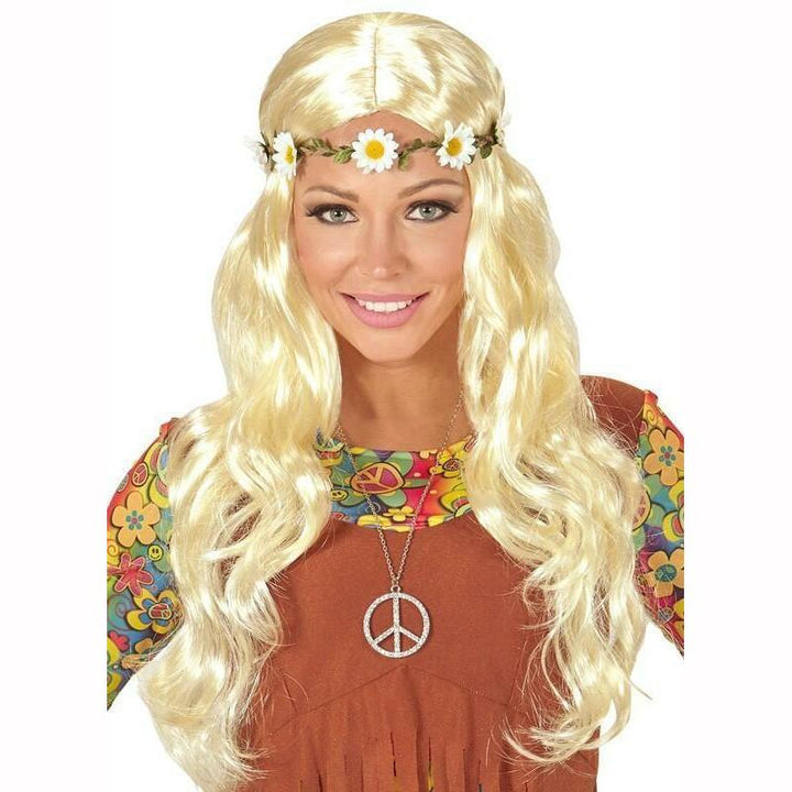 Perruque Hippie / Médiévale avec bandeau Blond,Farfouil en fÃªte,Perruque
