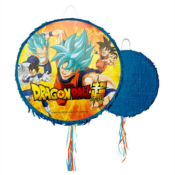 Piñata bleue ronde à tirer Dragon Ball Super™ 40 cm,Farfouil en fÃªte,Piñata