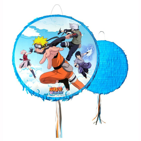 Piñata bleue ronde à tirer Naruto™ 40 cm,Farfouil en fÃªte,Piñata