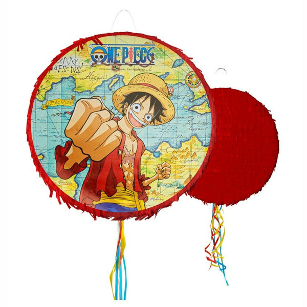 Piñata ronde à tirer One Piece™ 40 cm,Farfouil en fÃªte,Piñata