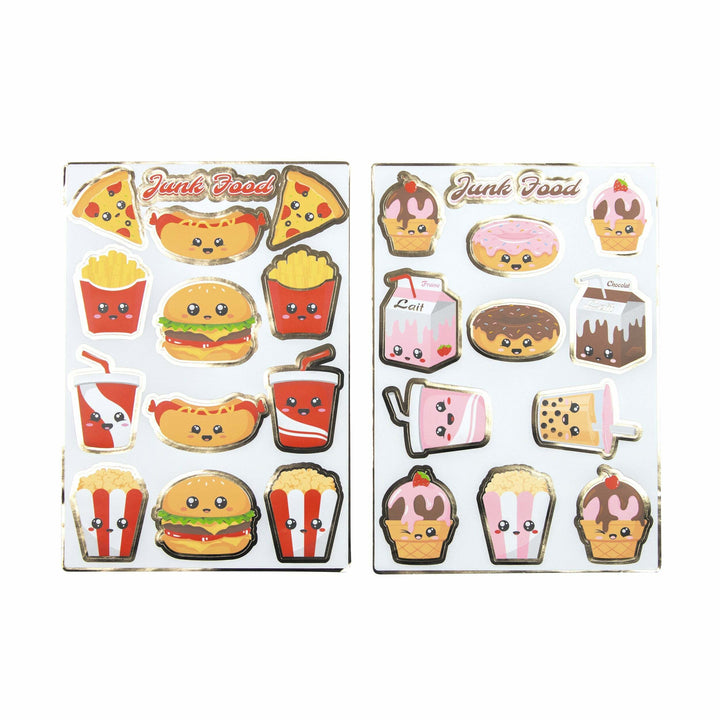 Planches de 25 stickers Junk Food,Farfouil en fÃªte,Décorations