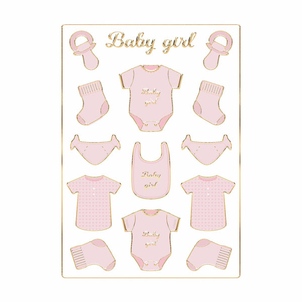 Planches de 30 stickers Baby girl,Farfouil en fÃªte,A definir