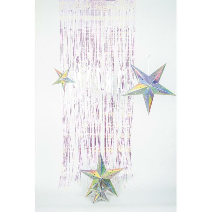 Rideau brillant irisé 92 x 250 cm,Farfouil en fÃªte,Pompons, suspensions