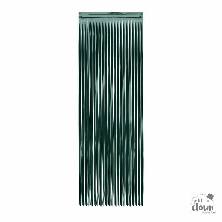 Rideau lamé mat C&L 240 x 10 cm - Vert émeraude,Farfouil en fÃªte,Décorations