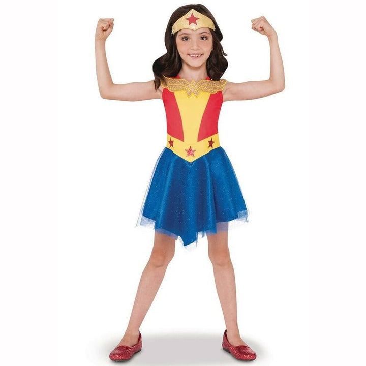 Robe tutu enfant + masque Wonder Woman™ DC Super Hero Girls™,Farfouil en fÃªte,Déguisements