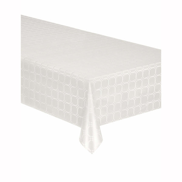 Rouleau de nappe en papier damassé blanche 6 mètres,Farfouil en fÃªte,Nappes, serviettes