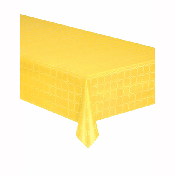 Rouleau de nappe en papier damassé jaune 6 mètres,Farfouil en fÃªte,Nappes, serviettes