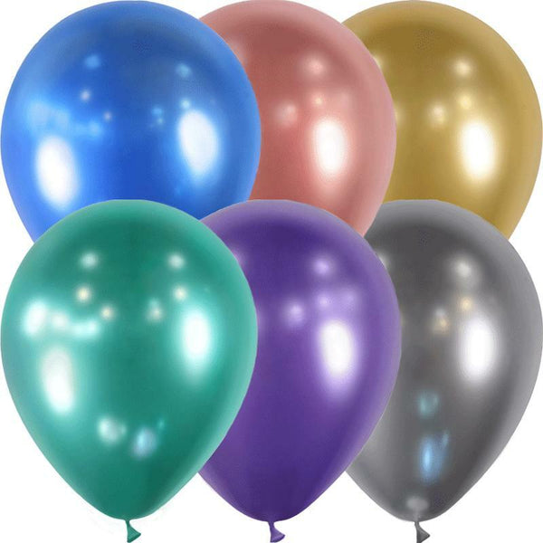 SACHET DE 10 BALLONS LATEX BRILLANT 12" (30 CM) MULTICOLORES,Farfouil en fÃªte,Ballons
