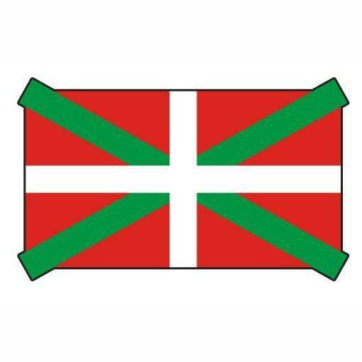 Sachet de 10 drapeaux Basque 20 X 30 cm avec hampe plastique,Farfouil en fÃªte,Drapeau