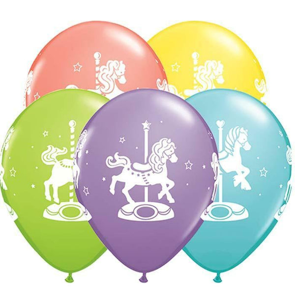 Sachet de 25 ballons Chevaux de Carrousel 11" 28 cm Qualatex®,Farfouil en fÃªte,Ballons
