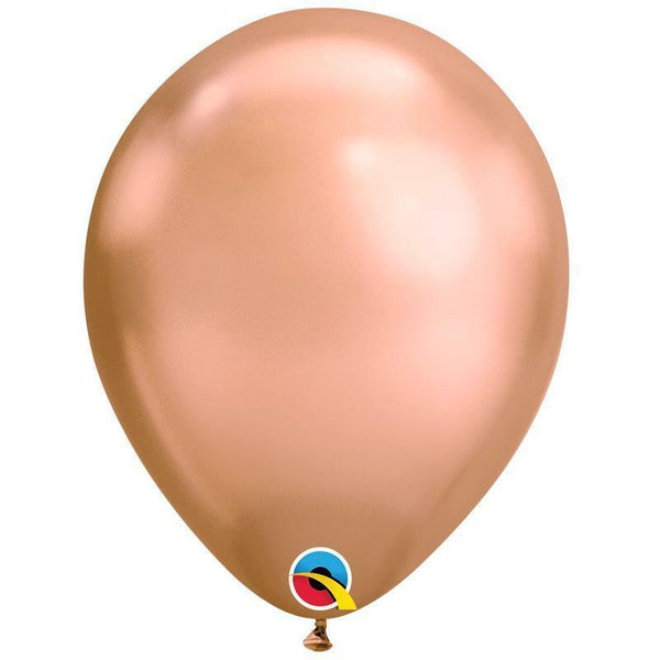 SACHET DE 25 BALLONS CHROME ROSE GOLD 11" QUALATEX®,Farfouil en fÃªte,Ballons