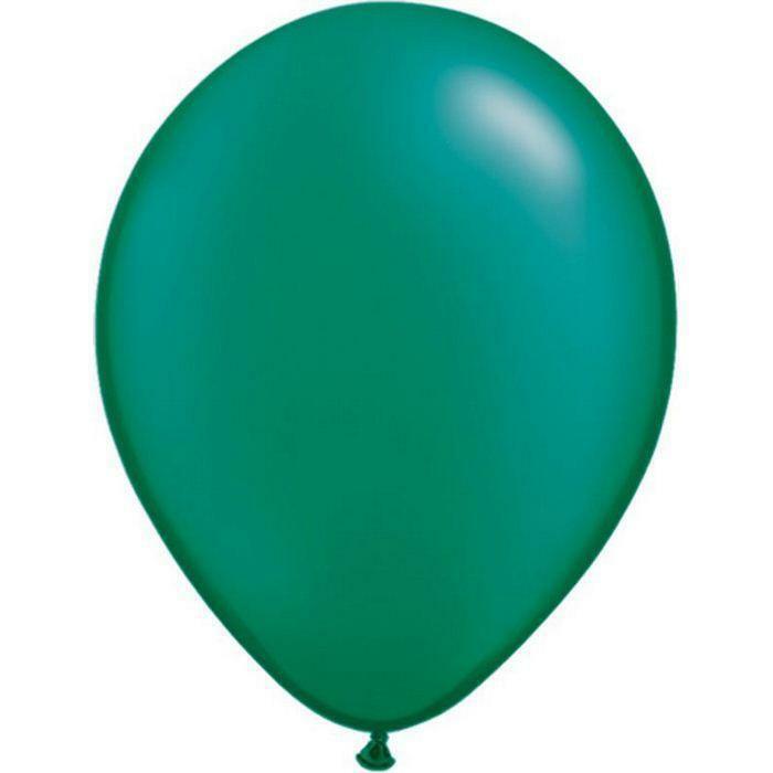 SACHET DE 25 BALLONS VERT EMERAUDE RADIANT PEARL 11" QUALATEX,Farfouil en fÃªte,Ballons