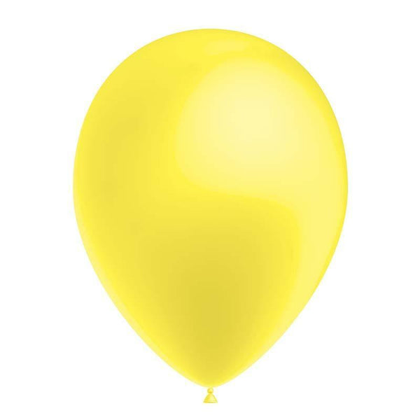 SACHET DE 50 BALLONS DE 27 CM JAUNE CITRON MÉTAL,Farfouil en fÃªte,Ballons