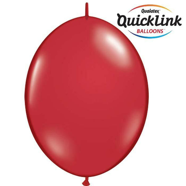 SACHET DE 50 BALLONS QUICKLINK JEWEL ROUGE RUBIS 12" 30 CM QUALATEX®,Farfouil en fÃªte,Ballons