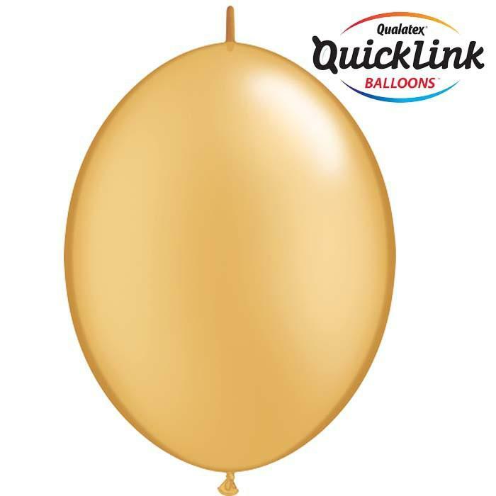 SACHET DE 50 BALLONS QUICKLINK OR 12" 30 CM QUALATEX,Farfouil en fÃªte,Ballons