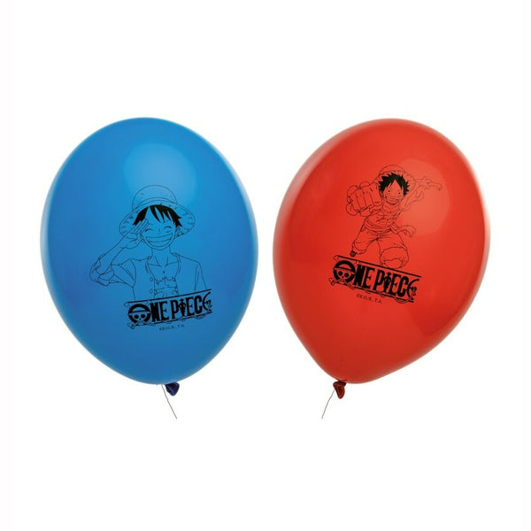 Sachet de 6 ballons en latex Luffy One Piece™ 27 cm,Farfouil en fÃªte,Ballons