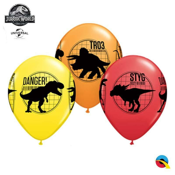 Sachet de 6 ballons Jurassic World™ 11" 28 cm Qualatex®,Farfouil en fÃªte,Ballons