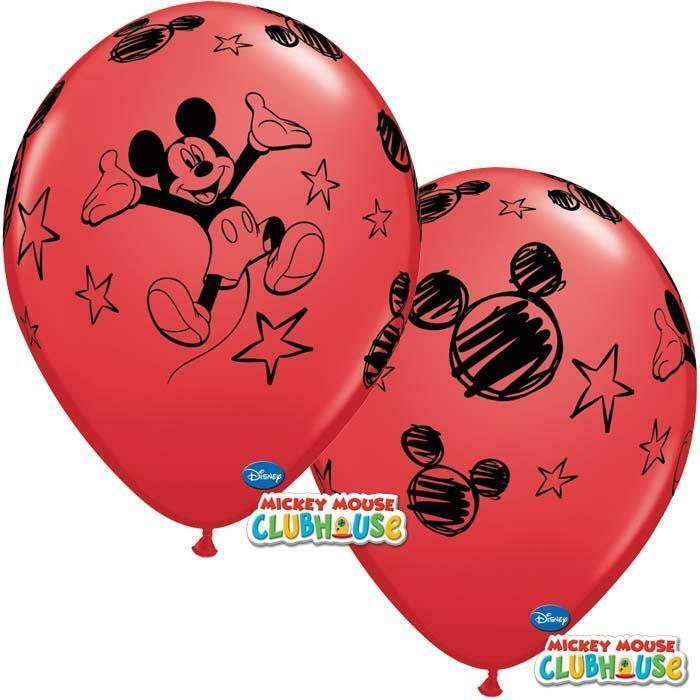 SACHET DE 6 BALLONS MICKEY MOUSE™ 11" QUALATEX,Farfouil en fÃªte,Ballons