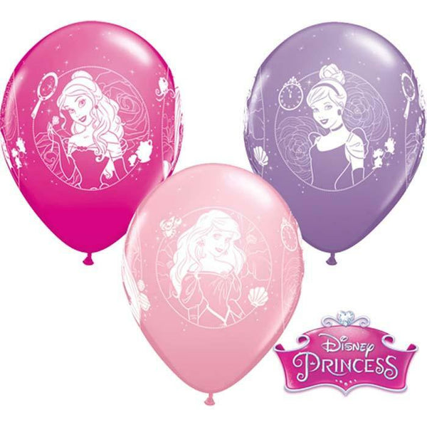 Sachet de 6 ballons Princesses Disney™ 11" 28 cm Qualatex®,Farfouil en fÃªte,Ballons