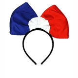France tricolor knot headband