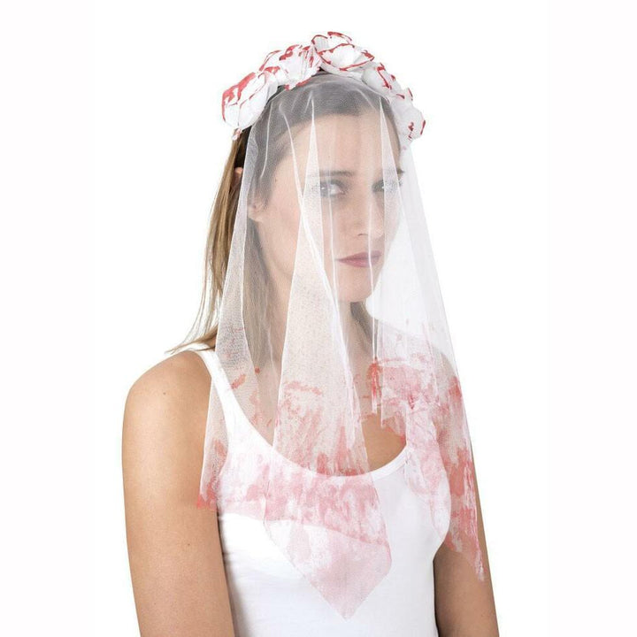 SERRE-TÊTE VOILE DE MARIÉE SANGLANT,Farfouil en fÃªte,Chapeaux