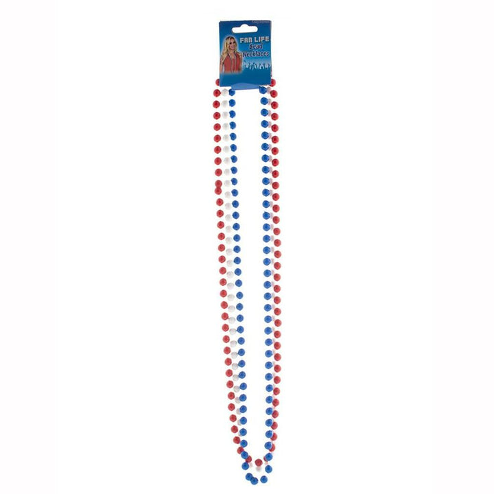 Set de 3 colliers perles France tricolore bleu, blanc, rouge,Farfouil en fÃªte,Bijoux