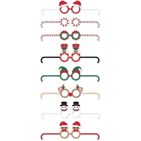 Set de 8 lunettes rigolotes de Noël - Sweety Xmas,Farfouil en fÃªte,Lunettes