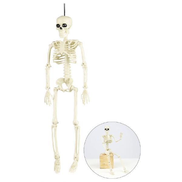 Squelette blanc articulé 40 cm,Farfouil en fÃªte,Pompons, suspensions
