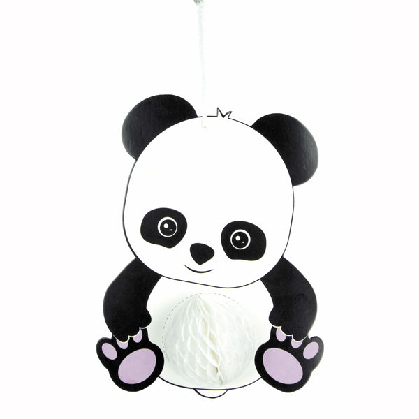 Suspension panda alvéolé 20 cm Baby Panda,Farfouil en fÃªte,Pompons, suspensions