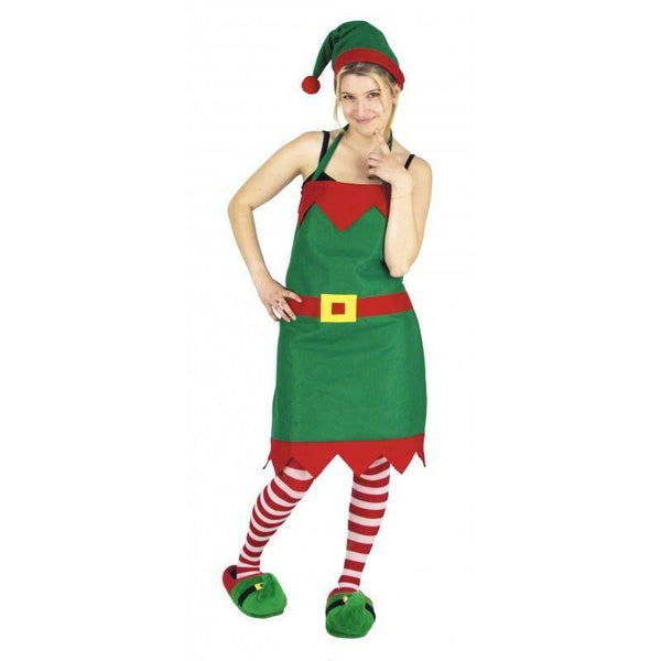 Tablier et bonnet d'elfe de Noël adulte,Farfouil en fÃªte,Cadeaux anniversaires festifs et rigolos