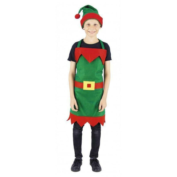 Tablier et bonnet elfe de Noël enfant,Farfouil en fÃªte,Cadeaux anniversaires festifs et rigolos