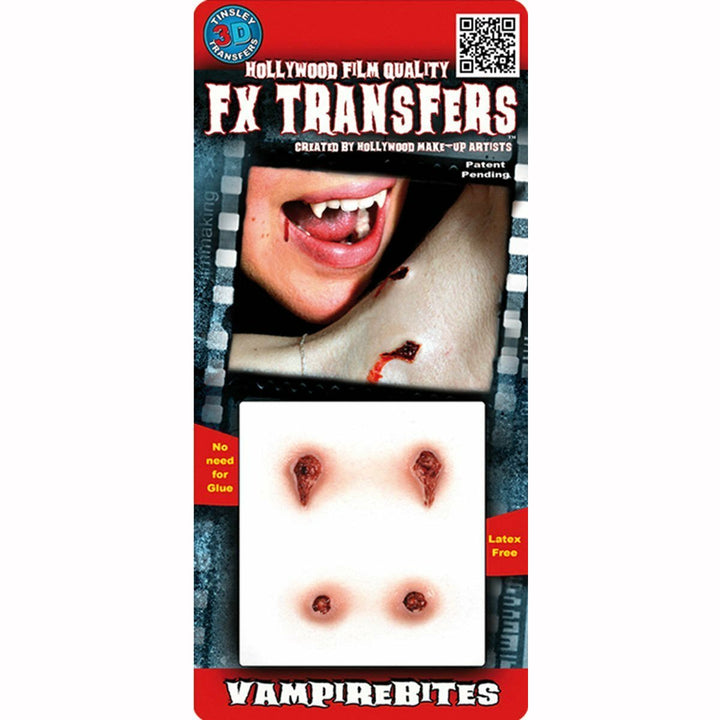 TRANSFERT 3D MORSURES DE VAMPIRES PM,Farfouil en fÃªte,Effets spéciaux pour déguisements
