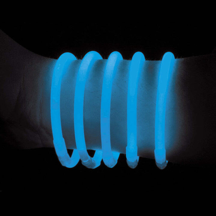 Tube de 100 bracelets lumineux fluo Néon Glow - Bleu,Farfouil en fÃªte,Articles lumineux, bracelets, colliers, bagues