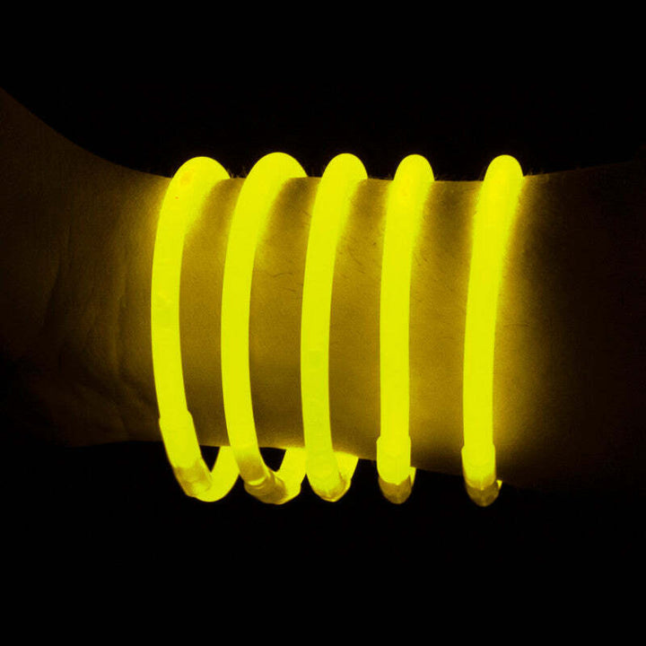 Tube de 100 bracelets lumineux fluo Néon Glow - Jaune,Farfouil en fÃªte,Articles lumineux, bracelets, colliers, bagues