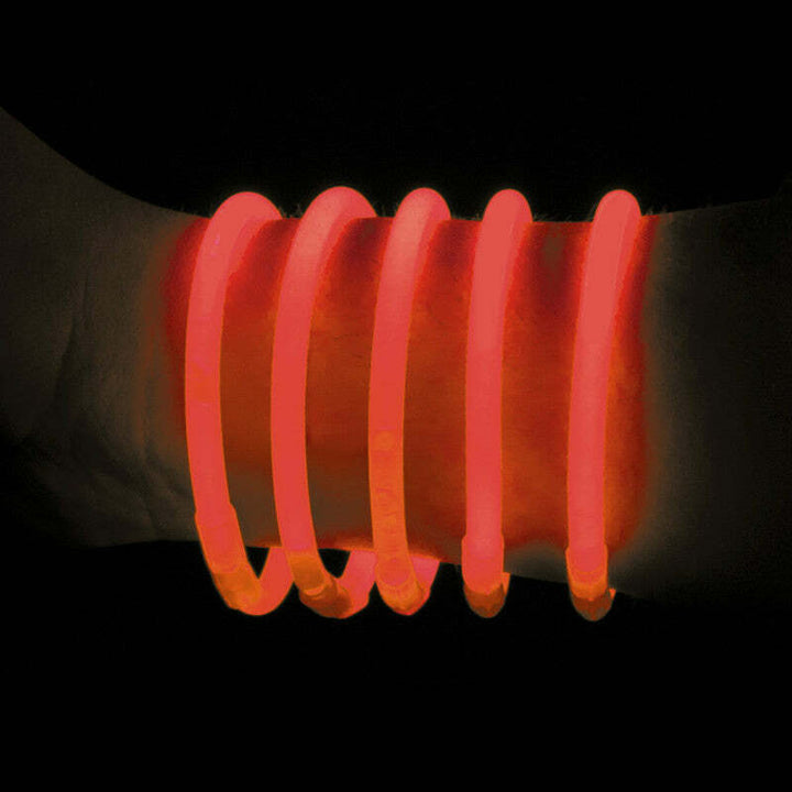 Tube de 100 bracelets lumineux fluo Néon Glow - Rouge,Farfouil en fÃªte,Articles lumineux, bracelets, colliers, bagues