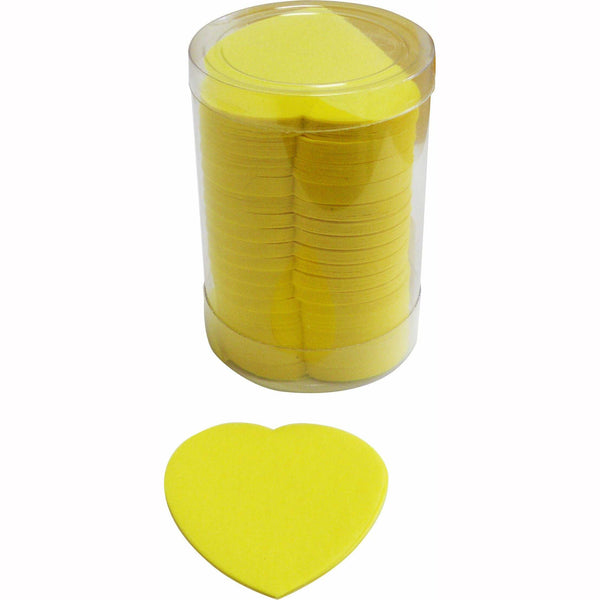 Tube de confettis de scène coeurs jaunes 125grs,Farfouil en fÃªte,Cotillons, serpentins, sans gênes, confettis
